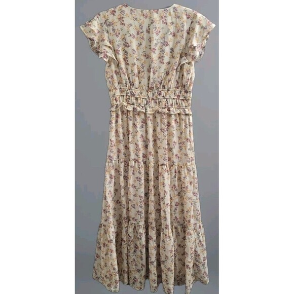 Dee Elly Floral Maxi Dress Size Medium Spring Easter Summer Flowy Romantic - Picture 8 of 8